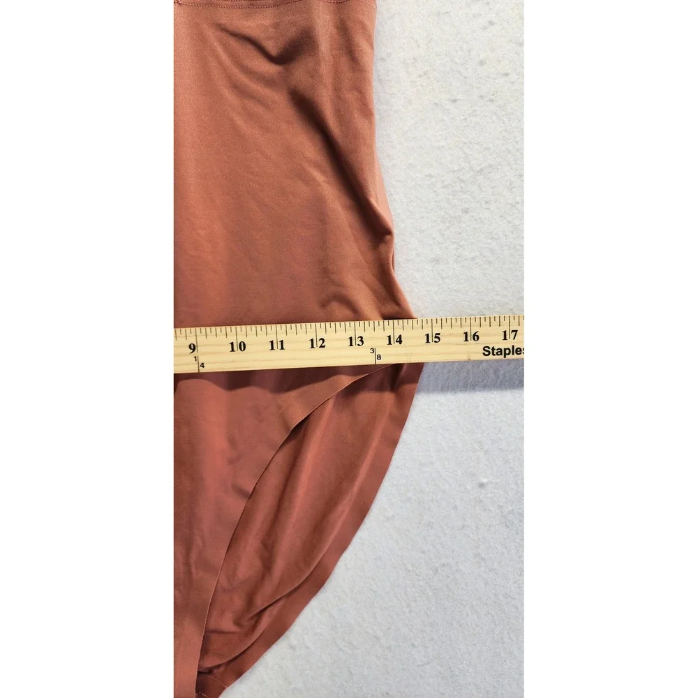 Knix Women‎ XL Front Tie Cutout One Piece Swimsuit Rust Brown V-Neck Swimwear